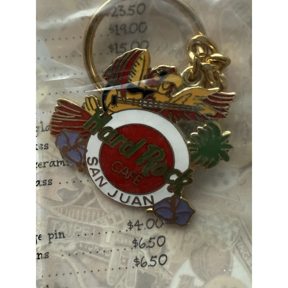 Vintage Hard Rock Cafe San‎ Juan City-Exclusive Keychain.